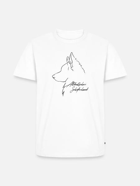 Altdeutscher Schäferhund Profil Hunde Wilsigns - Männer Premium Bio T-Shirt - Weiß