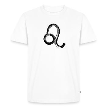 Design du zodiaque LEO (Lion) - T-shirt Premium bio Homme - blanc - Devant - Nico (187cm)