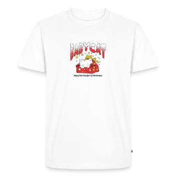 Bébé chat Noël - T-shirt Premium bio Homme - blanc - Devant - Nico (187cm)
