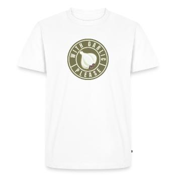 à l’ail s’il vous plaît - T-shirt Premium bio Homme - blanc - Devant - Nico (187cm)