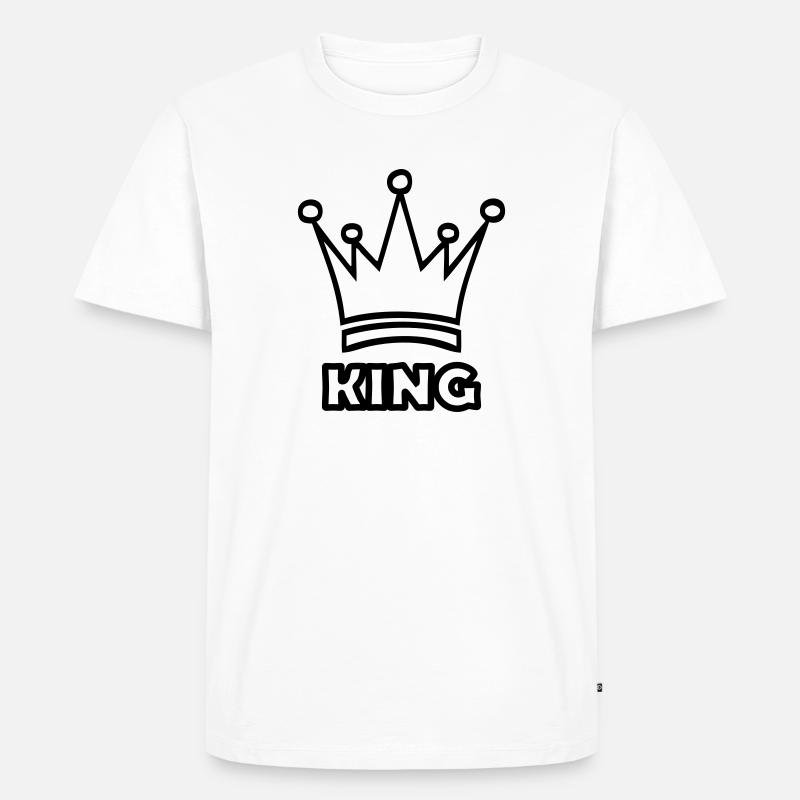 king - Männer Premium Bio T-Shirt - Weiß