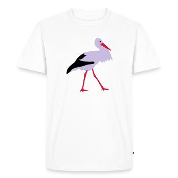 Cigogne - T-shirt Premium bio Homme - blanc - Devant - Nico (187cm)