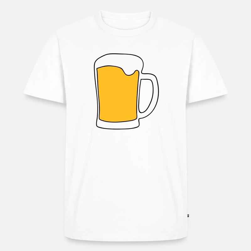 alkohol bier party saufen - Männer Premium Bio T-Shirt - Weiß
