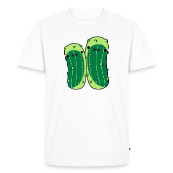 2 petits concombres sucrés - T-shirt Premium bio Homme - blanc - Devant - Nico (187cm)