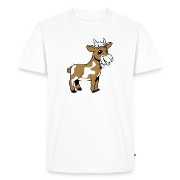 Goat moaning smiles - Men's Premium Organic T-Shirt - white - Front - Nico (187cm)