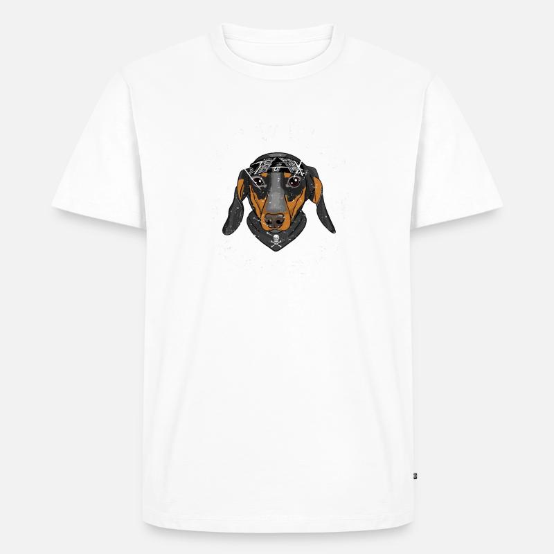 Dackel - Männer Premium Bio T-Shirt - Weiß