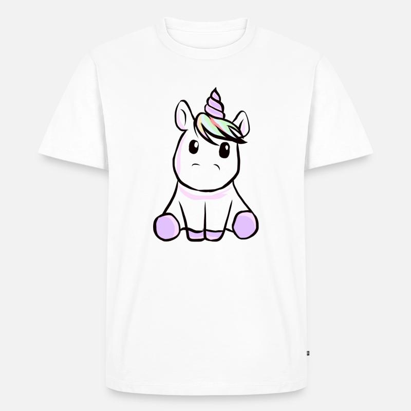 süßes Einhorn - Männer Premium Bio T-Shirt - Weiß