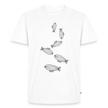 Symbole de l’icône Zeppelin - T-shirt Premium bio Homme - blanc - Devant - Nico (187cm)