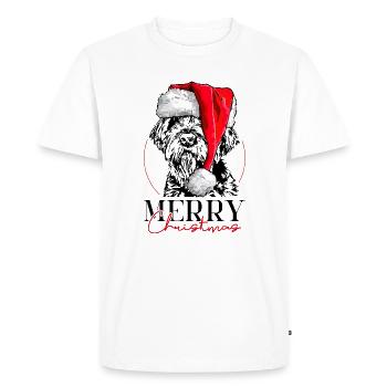 Santa KORTHALS GRIFFON Merry Christmas Wilsigns - Men's Premium Organic T-Shirt - white - Front - Nico (187cm)