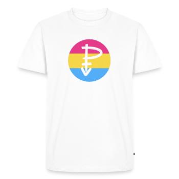 Emblem Pansexual white - Men's Premium Organic T-Shirt - white - Front - Nico (187cm)