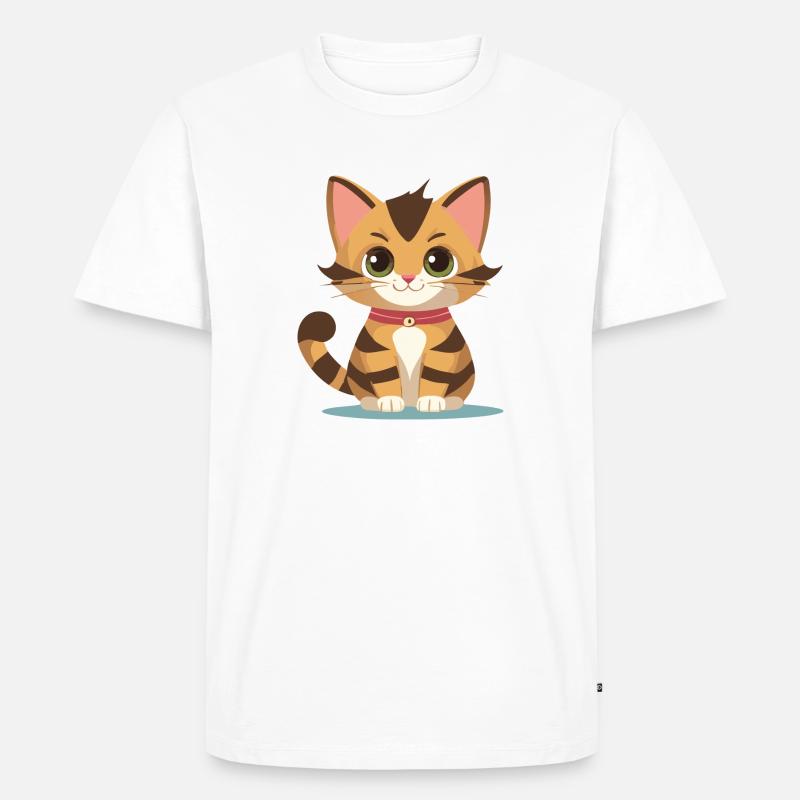 Super süßes Kätzchen - Männer Premium Bio T-Shirt - Weiß