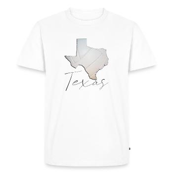 Vrai volley-ball au Texas State Carte TX - T-shirt Premium bio Homme - blanc - Devant - Nico (187cm)