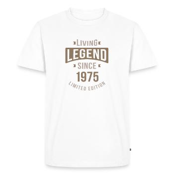 Living Legend Since 1975 50th Birthday Gift - Men's Premium Organic T-Shirt - white - Front - Nico (187cm)