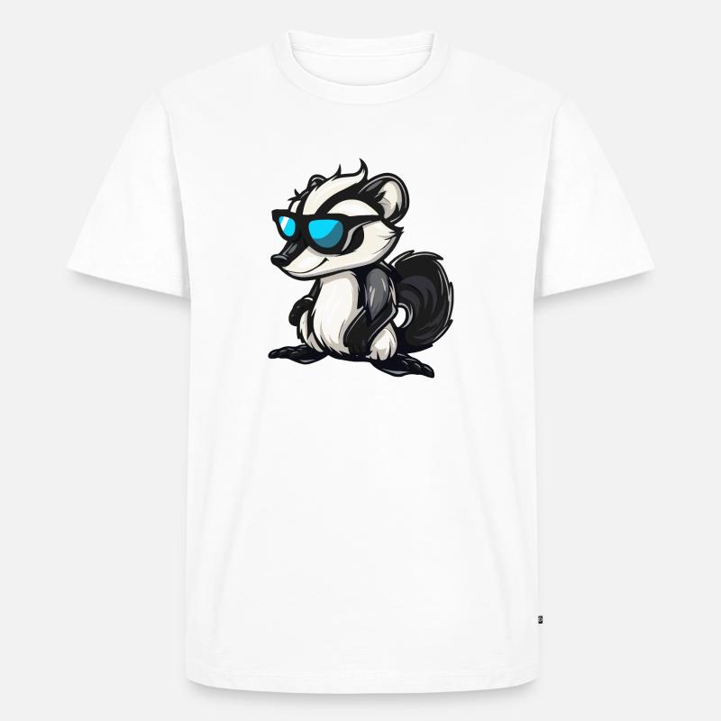 Stinktier Comic Cool - Männer Premium Bio T-Shirt - Weiß