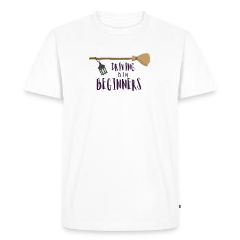 Broom driving is something for beginners - Men's Premium Organic T-Shirt - white - Front - Nico (187cm)