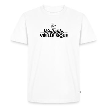 Véritable vieille bique - T-shirt Premium bio Homme - blanc - Devant - Nico (187cm)