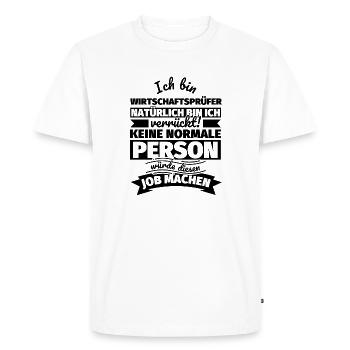Wirtschaftsprüfer Geschenke - Männer Premium Bio T-Shirt - Weiß - Vorne - Nico (187cm)