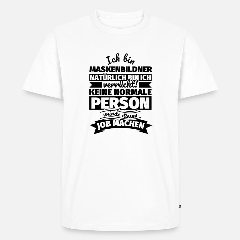 Maskenbildner Geschenke - Männer Premium Bio T-Shirt - Weiß