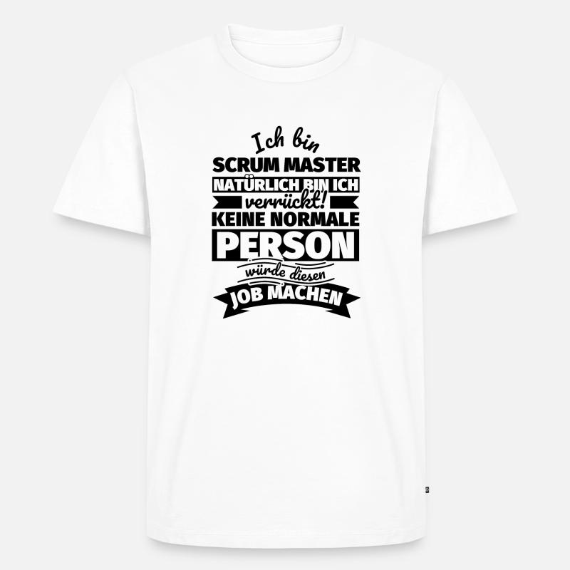 Scrum Master Geschenke - Männer Premium Bio T-Shirt - Weiß