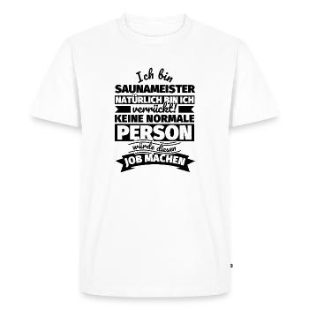 Saunameister Geschenke - Männer Premium Bio T-Shirt - Weiß - Vorne - Nico (187cm)