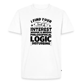 Logique philosophique drôle de cadeau - T-shirt Premium bio Homme - blanc - Devant - Nico (187cm)