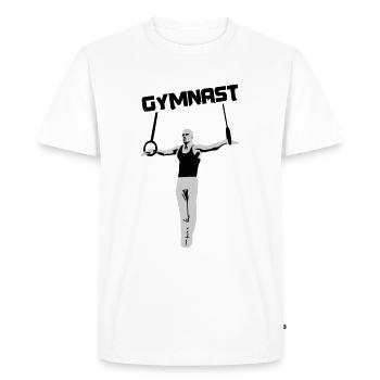 Gymnaste, gymnaste, gymnastique - T-shirt Premium bio Homme - blanc - Devant - Nico (187cm)