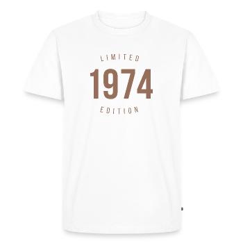 1974 Limited Edition Retro Style Birthday Gift - Men's Premium Organic T-Shirt - white - Front - Nico (187cm)