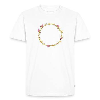 Spring wreath - Men's Premium Organic T-Shirt - white - Front - Nico (187cm)