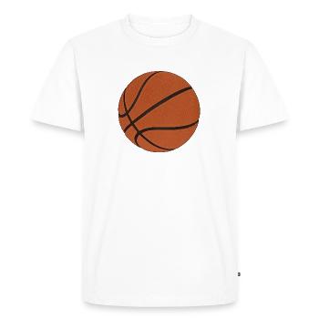 basket-ball - T-shirt Premium bio Homme - blanc - Devant - Nico (187cm)