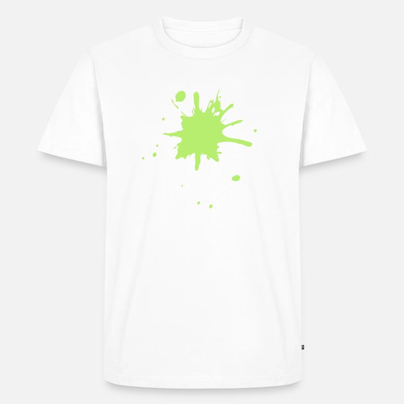 spritzer klatsch fleck - Männer Premium Bio T-Shirt - Weiß