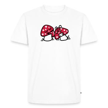 Drugs mushrooms - Men's Premium Organic T-Shirt - white - Front - Nico (187cm)