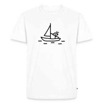 Sail stick figure - Men's Premium Organic T-Shirt - white - Front - Nico (187cm)