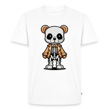 Illustration de squelette d’ours mignon - T-shirt Premium bio Homme - blanc - Devant - Nico (187cm)