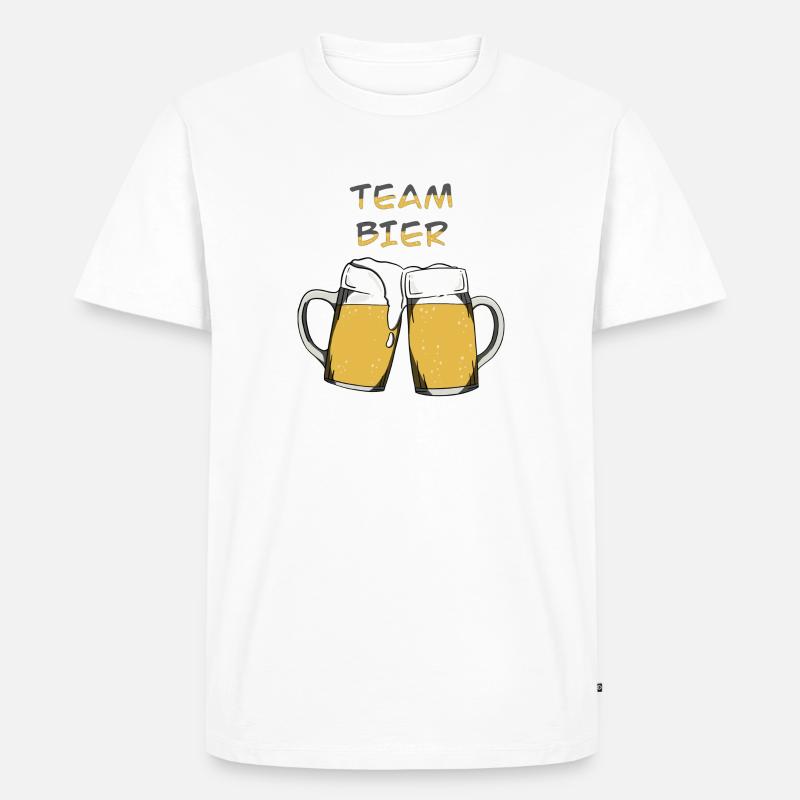 Team Bier - Männer Premium Bio T-Shirt - Weiß