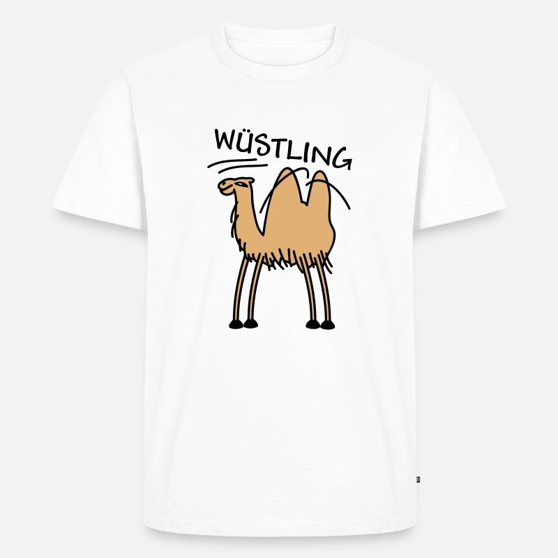 Kamel in der Wüste - Männer Premium Bio T-Shirt - Weiß