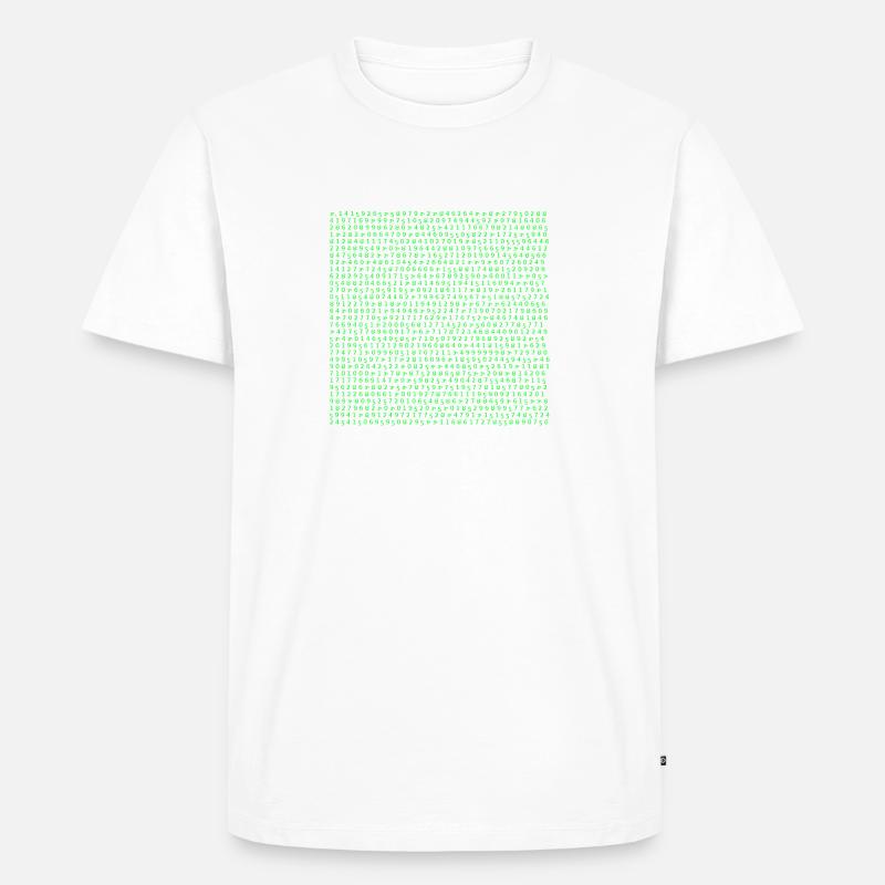 pi - Männer Premium Bio T-Shirt - Weiß