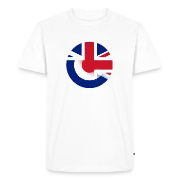 Mod Union Jack combo - Men's Premium Organic T-Shirt - white - Front - Nico (187cm)