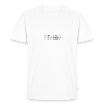 Coffee Binär - T-shirt Premium bio Homme - blanc - Devant - Nico (187cm)