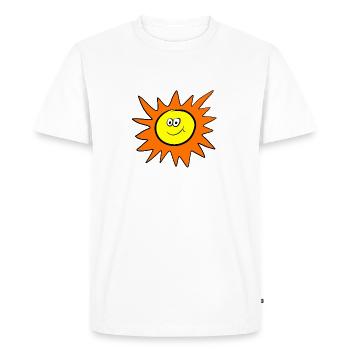 Sun - Men's Premium Organic T-Shirt - white - Front - Nico (187cm)