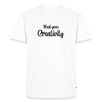 Faites confiance à votre créativité - T-shirt Premium bio Homme - blanc - Devant - Nico (187cm)