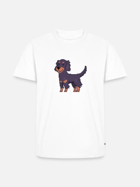 Gordon Setter - Männer Premium Bio T-Shirt - Weiß