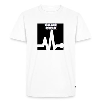 Coupe Gamer - T-shirt Premium bio Homme - blanc - Devant - Nico (187cm)