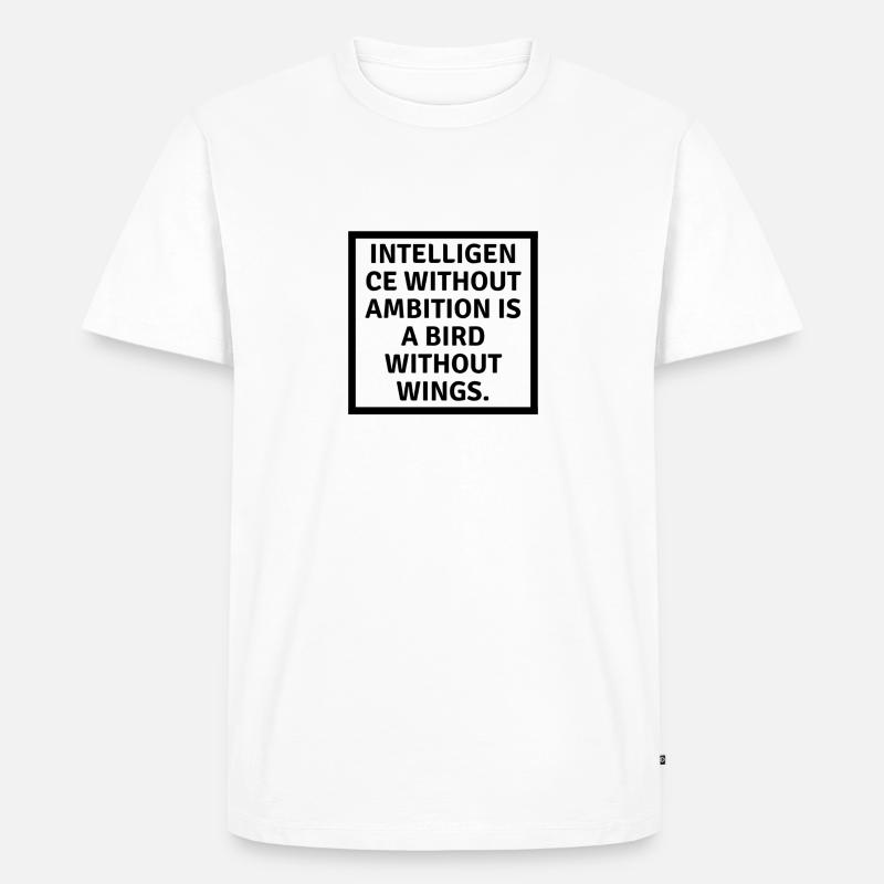Intelligence... - Männer Premium Bio T-Shirt - Weiß