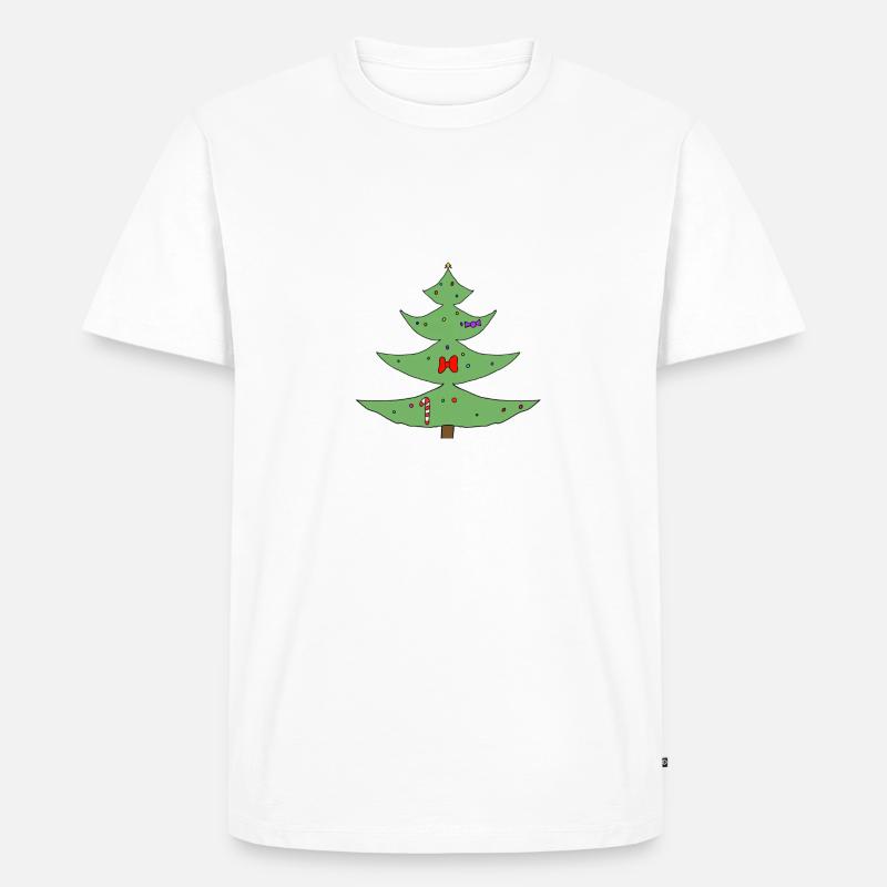 Weinachts baum - Männer Premium Bio T-Shirt - Weiß