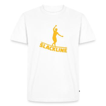 Slackline - T-shirt Premium bio Homme - blanc - Devant - Nico (187cm)