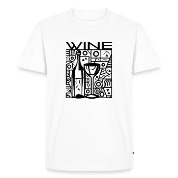 wine - wine motif for wine lovers, winemakers, ... - Men's Premium Organic T-Shirt - white - Front - Nico (187cm)