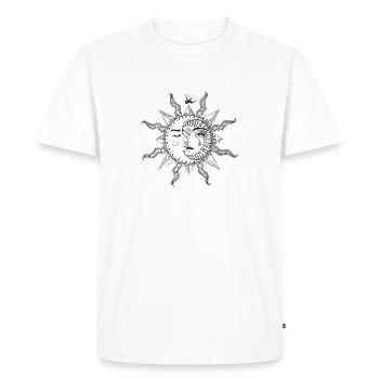 SUN & MOON - Men's Premium Organic T-Shirt - white - Front - Nico (187cm)