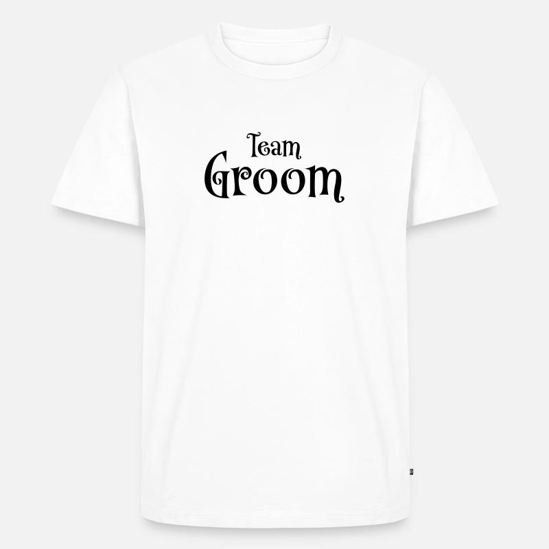 Team Groom - Männer Premium Bio T-Shirt - Weiß