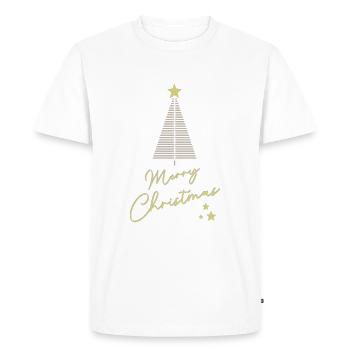 JOYEUX NOËL DORÉ - T-shirt Premium bio Homme - blanc - Devant - Nico (187cm)