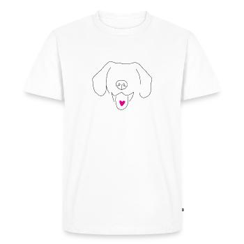 Woof - Men's Premium Organic T-Shirt - white - Front - Nico (187cm)